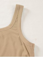 Side Drawstring Crop Tank Top