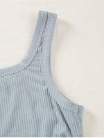 Drawstring Detail Crop Tank Top