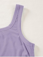 Scoop Neck Drawstring Side Tank Top