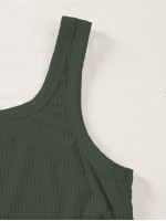 Drawstring Side Crop Tank Top