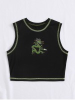 Chinese Dragon Graphic Tank Top