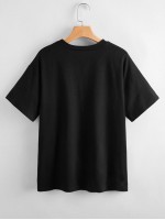 Letter Graphic Drop Shoulder Tee