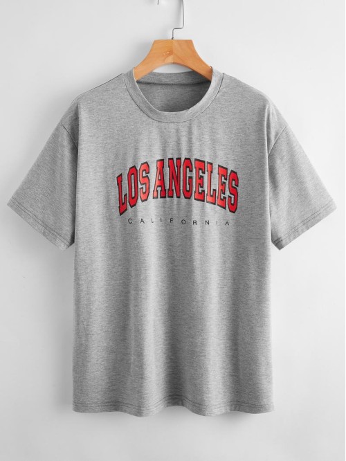 Letter Graphic Drop Shoulder Tee