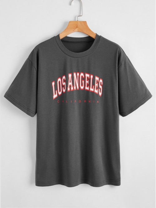 Letter Graphic Drop Shoulder Tee