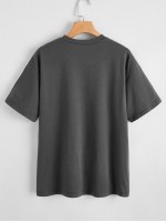 Letter Graphic Drop Shoulder Tee