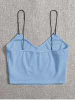 Rib-knit Crop Cami Top