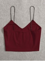 Rib-knit Crop Cami Top