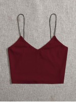 Rib-knit Crop Cami Top