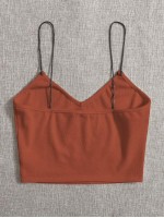 Rib-knit Crop Cami Top