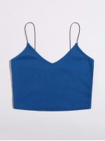 Ribbed Cropped Cami Top