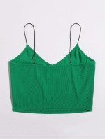 Ribbed Cropped Cami Top