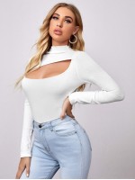 Cutout Front Fitted Tee