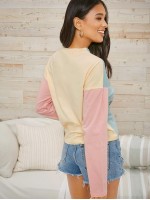 Drop Shoulder Colorblock Top