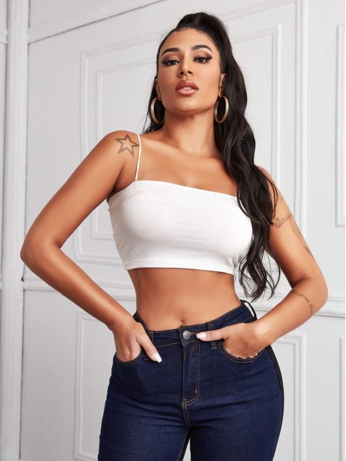 Solid Crop Cami Top