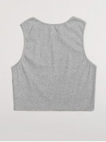 Ribbed Baby Girl Graphic Tank Top