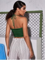 Crop Criss Cross Halter Top