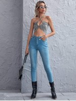 Crop Criss Cross Halter Top